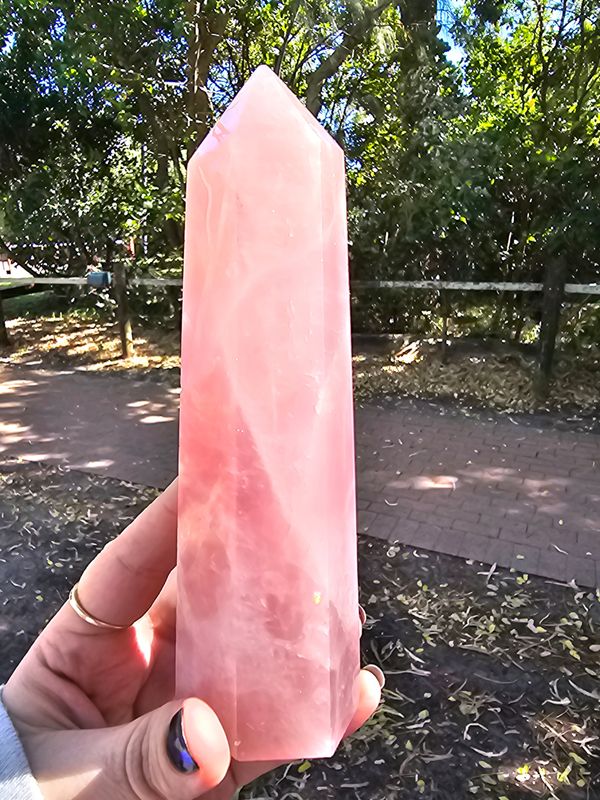 Rose quartz tower