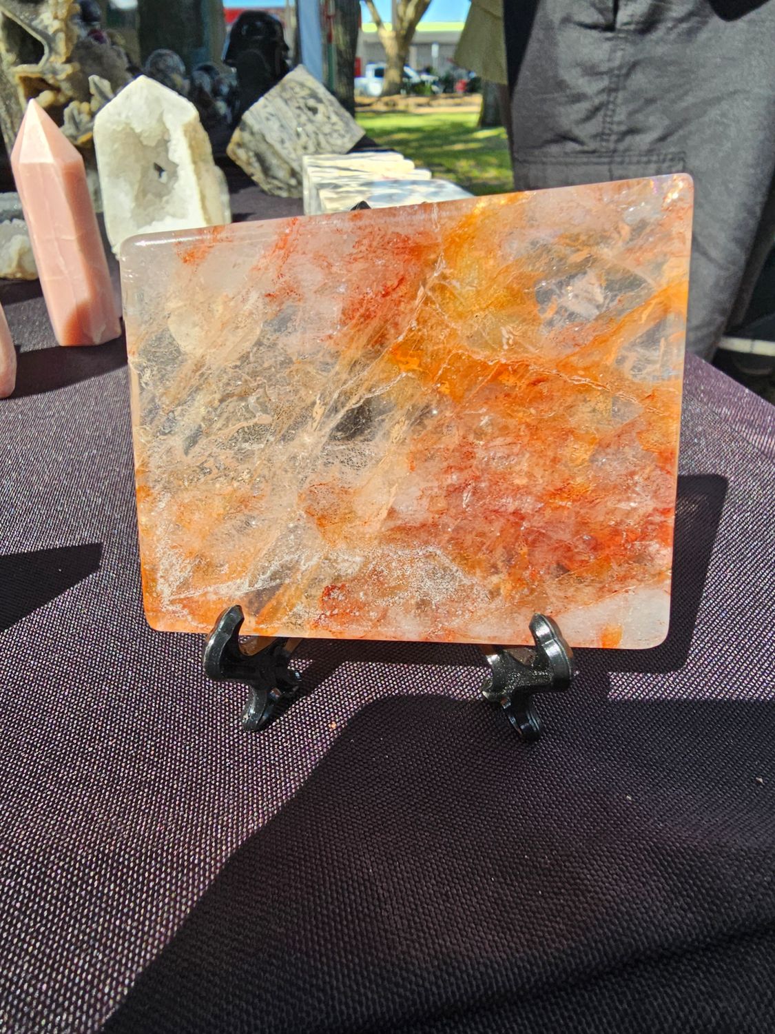 Fire quartz slab