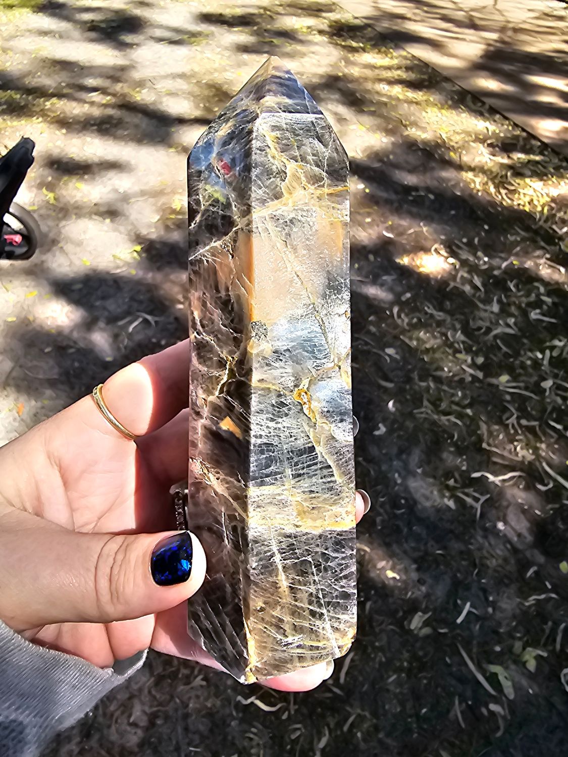 Black moonstone tower