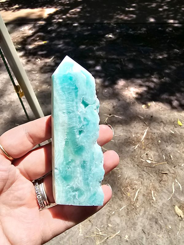 Blue hemimorphite tower