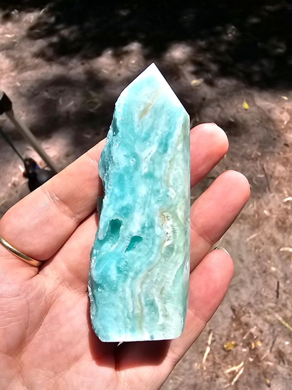 Blue hemimorphite tower