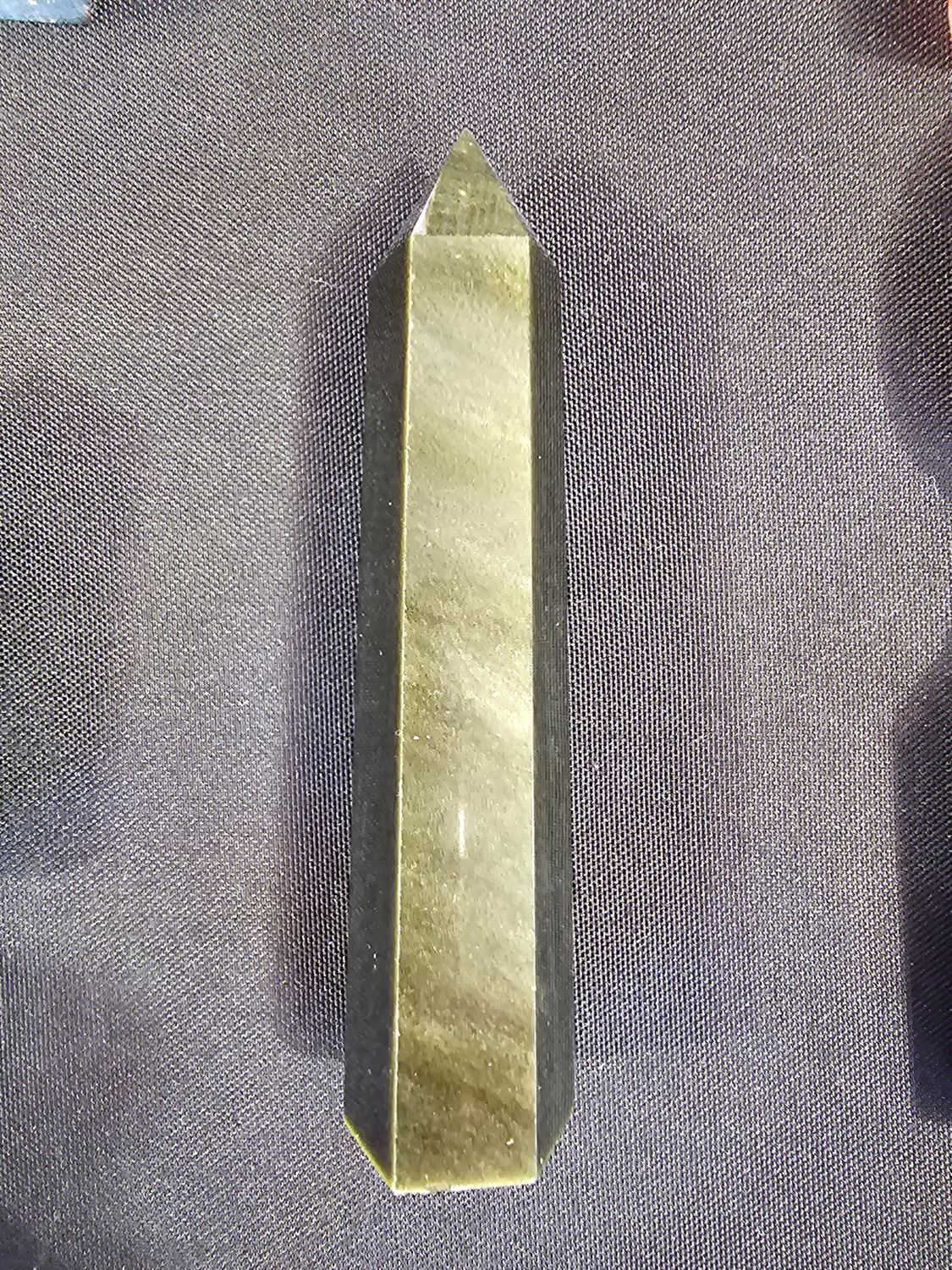 Gold sheen obsidian tower