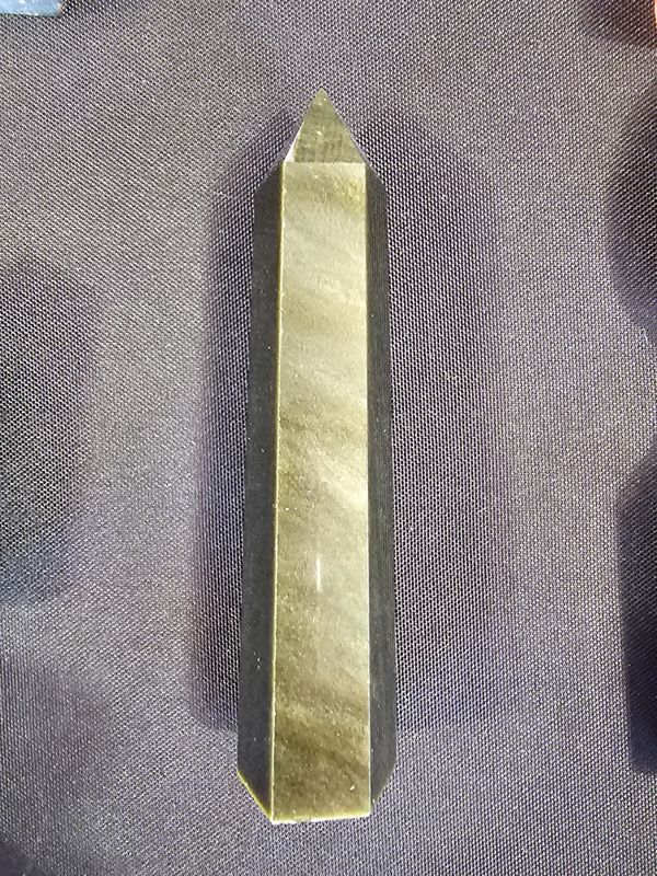 Gold sheen obsidian tower