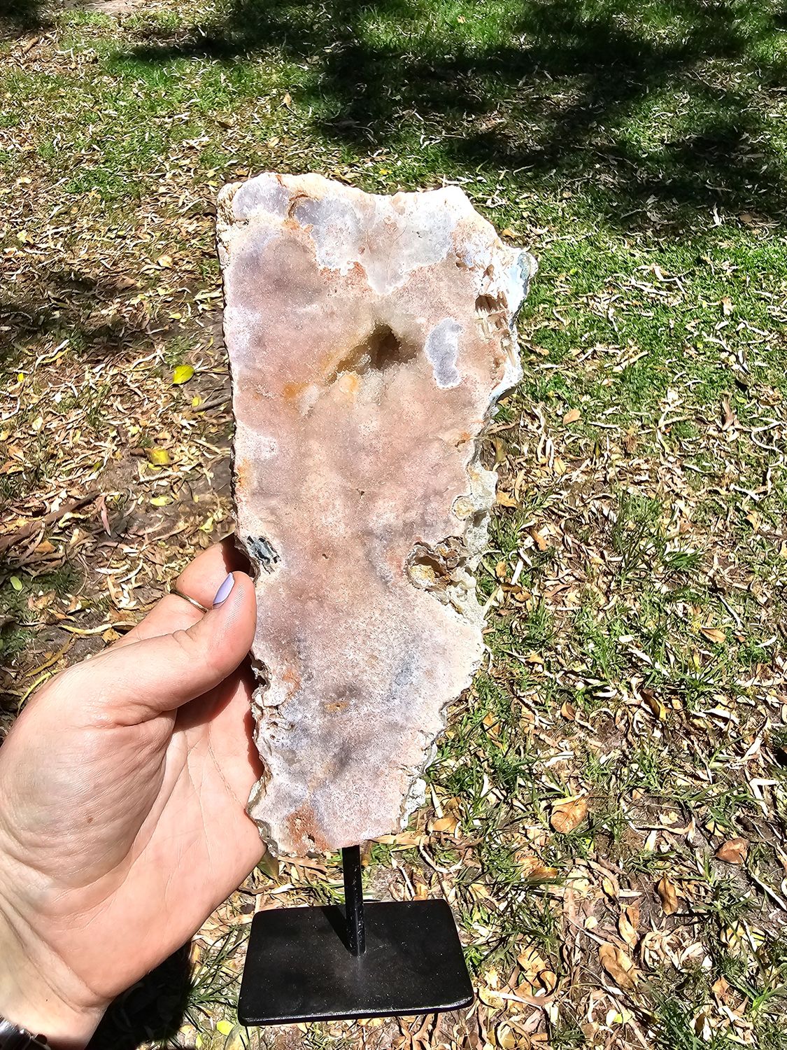 Pink Amethyst on Stand