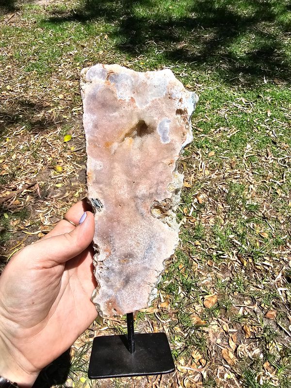 Pink Amethyst on Stand