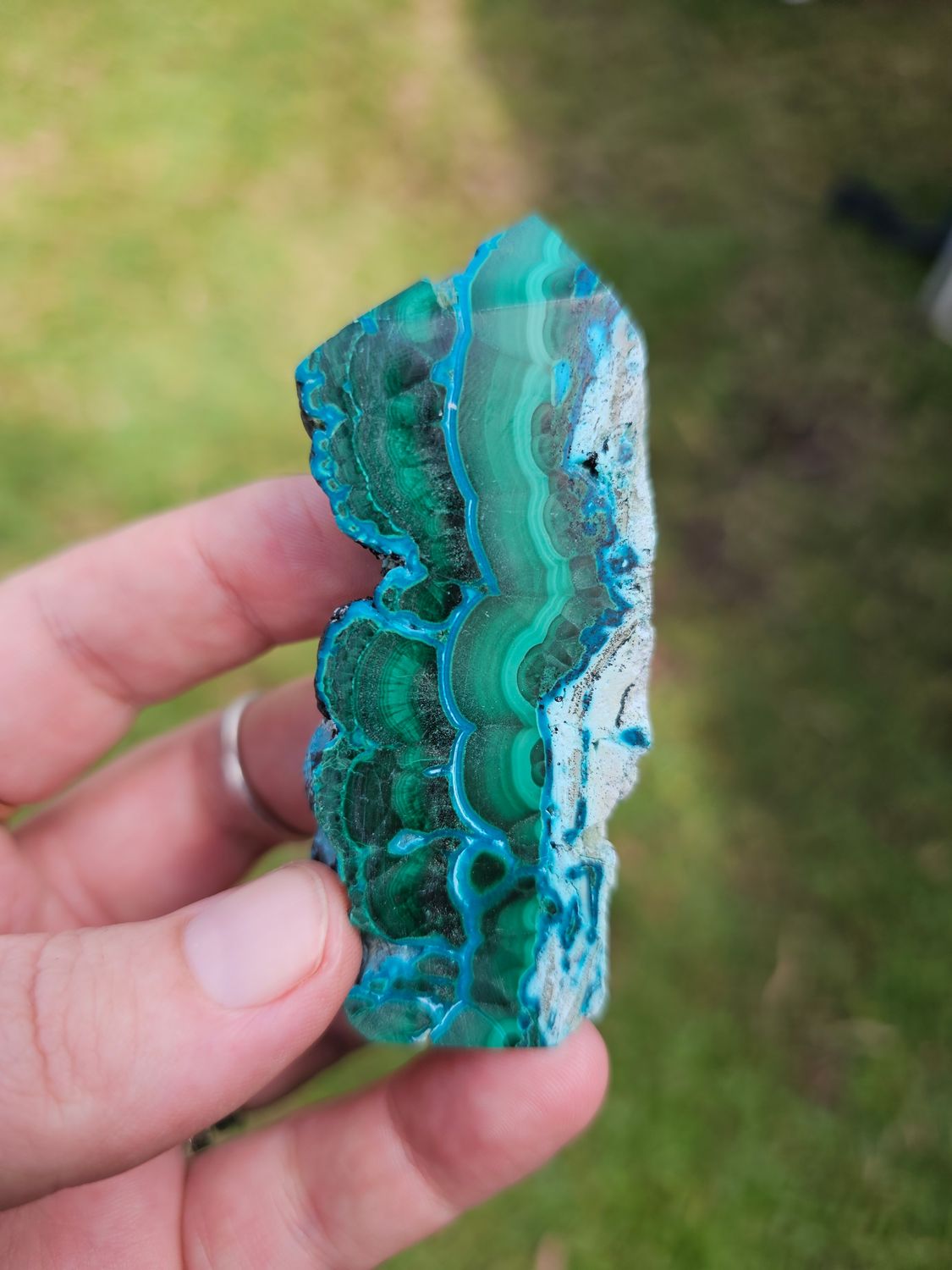 Malachite and Chrysocola tower