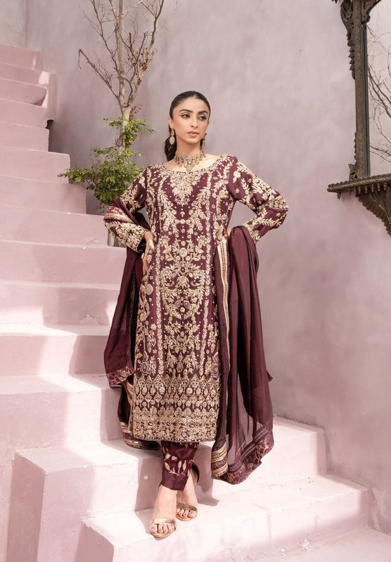 Formal Dress - Maroon - F0W0-04