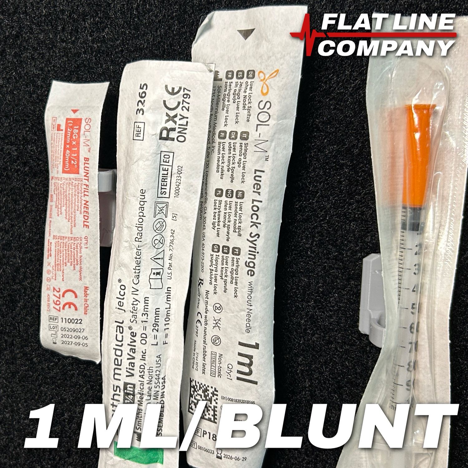 1ml Syringe / Blunt Tip / IV Catheter