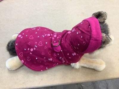 Manteau en flanelle rose / Pink flannel coat.