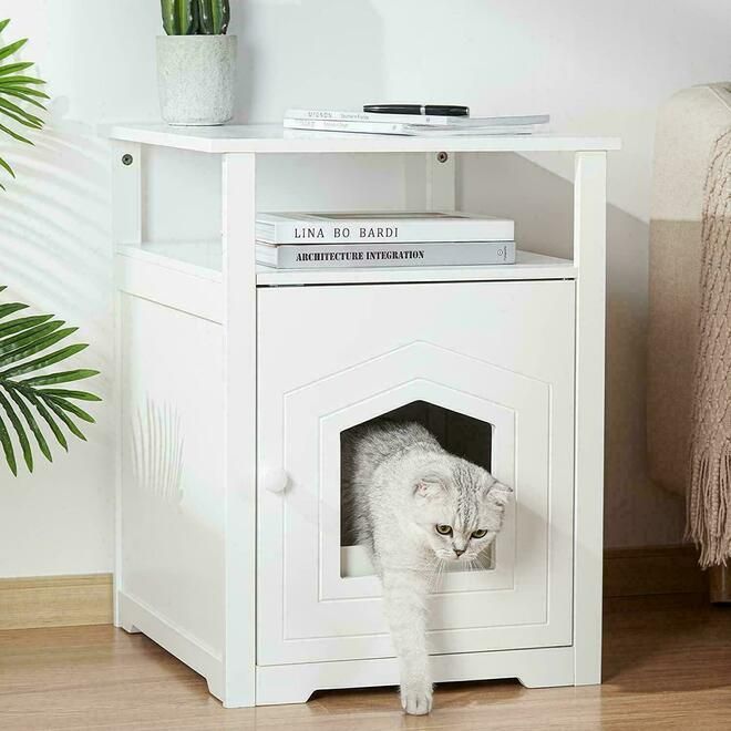 Meuble maison litière ou lit pour chat et chien