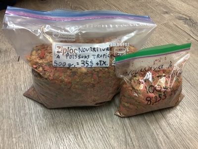 Tropical fish food in bulk