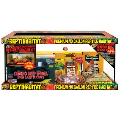 Zoomed Terrarium ReptiHabitat Bearded Dragon Kit - 40 gal
