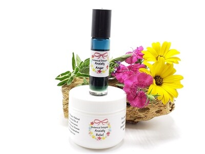 ANXIETY RELIEF SET - These blends promote a relaxed state of mind by turning off the repeated emotional patterns of scattered, troubling thoughts. ANXIETY RELIEF SET - These blends promote a relaxed state of mind by turning off the repeated emotional patterns of scattered, troubling thoughts.