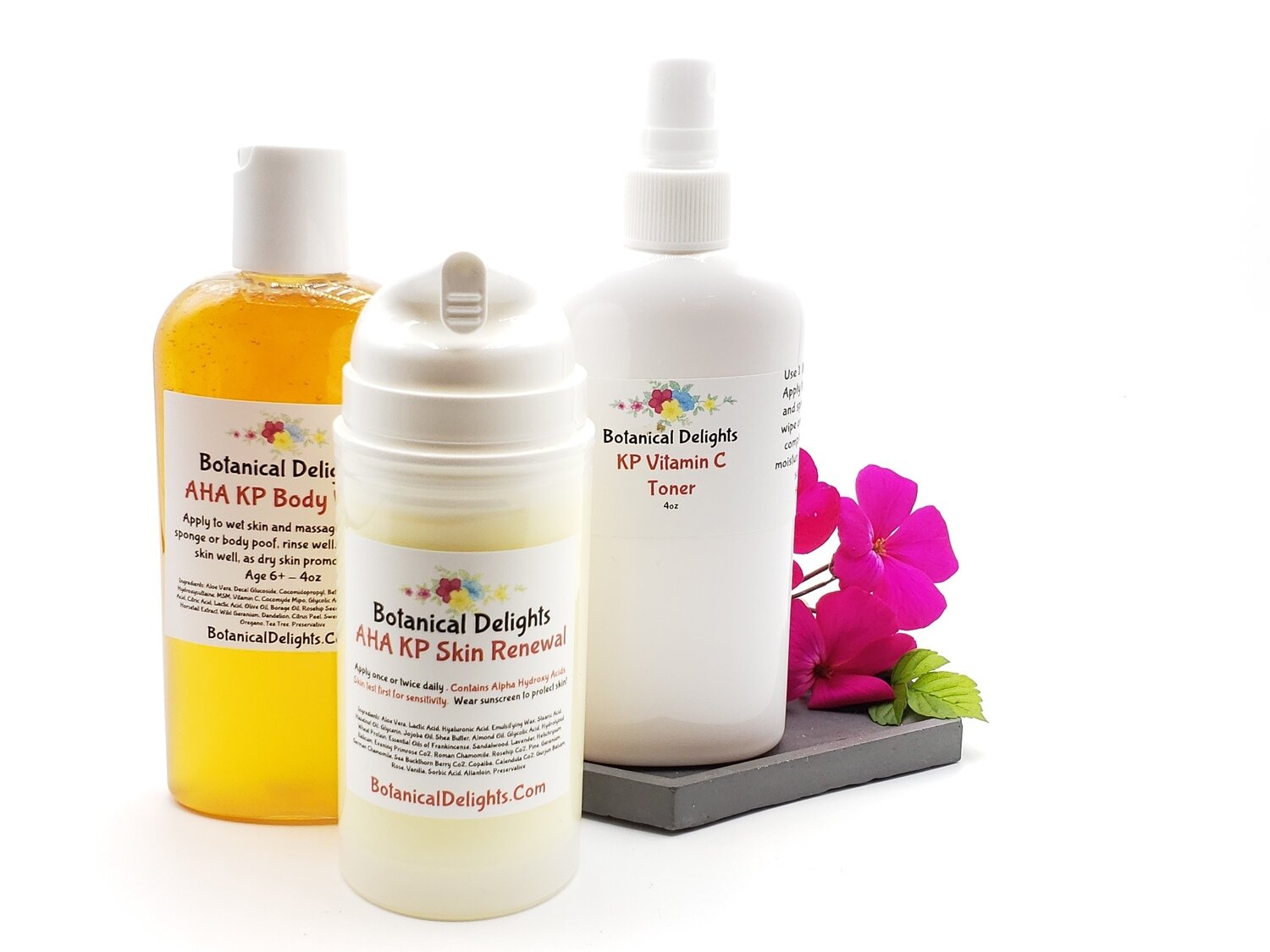 KP SET, with Vitamin C Toner, KP Body Wash A multi purpose set that cleans  and moisturizes red bumpy skin (keratosis pilaris)