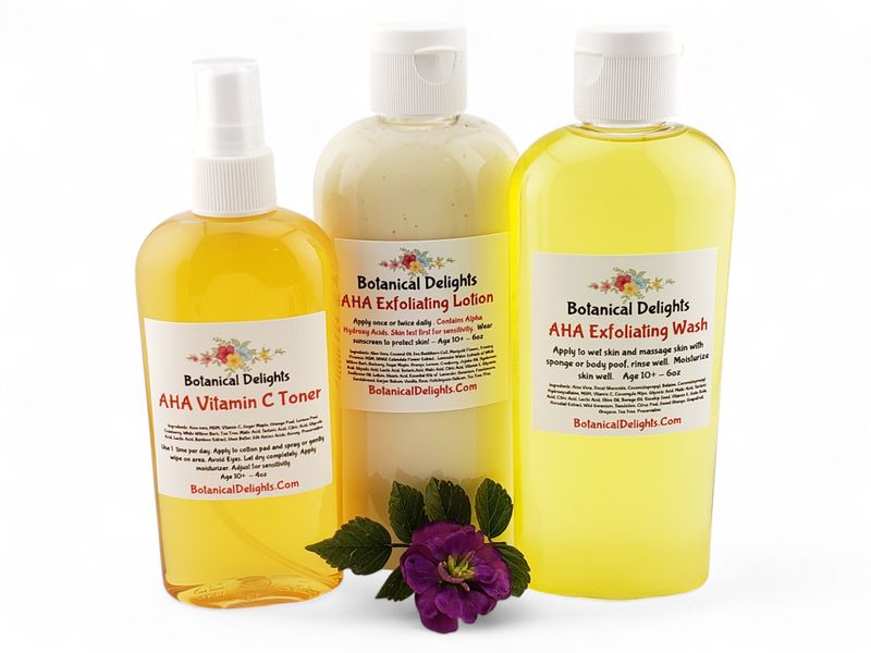 AHA Exfoliating Complete Skin Care Set - Great for Keratosis Pilaris! AHA Exfoliating Complete Skin Care Set - Great for Keratosis Pilaris!