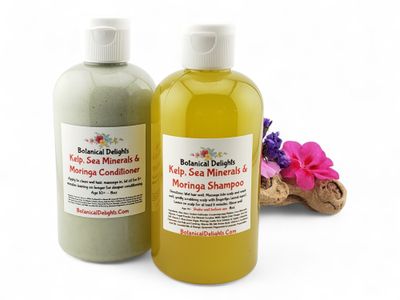 Kelp Moringa &amp; Sea Minerals Scalp Balancing Botanical Shampoo and Conditioner