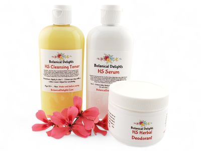HS Hidradenitis Suppurativa Cleansing Toner, Jar Deodorant &amp; Cyst Serum