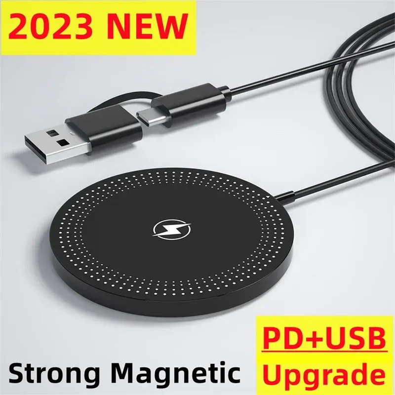30W Magnetic Wireless Charger Pad Fast Charging Stand for iPhone 15 14 13 12 Pro Airpods PD Macsafe Phone Chargers Dock Station
