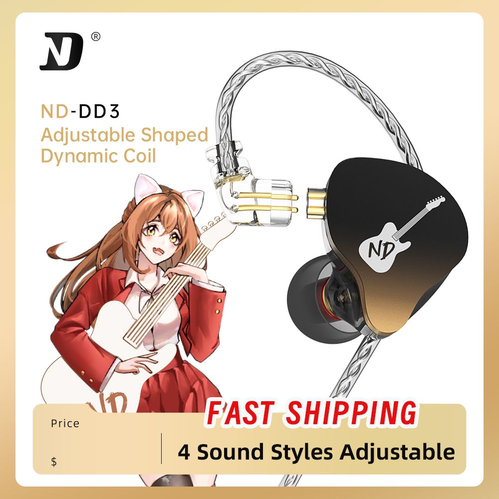ND dd3 cuffie da corsa sportive stile bidimensionale tuning a quattro velocità cuffie da gioco in metallo cuffie musicali DJ