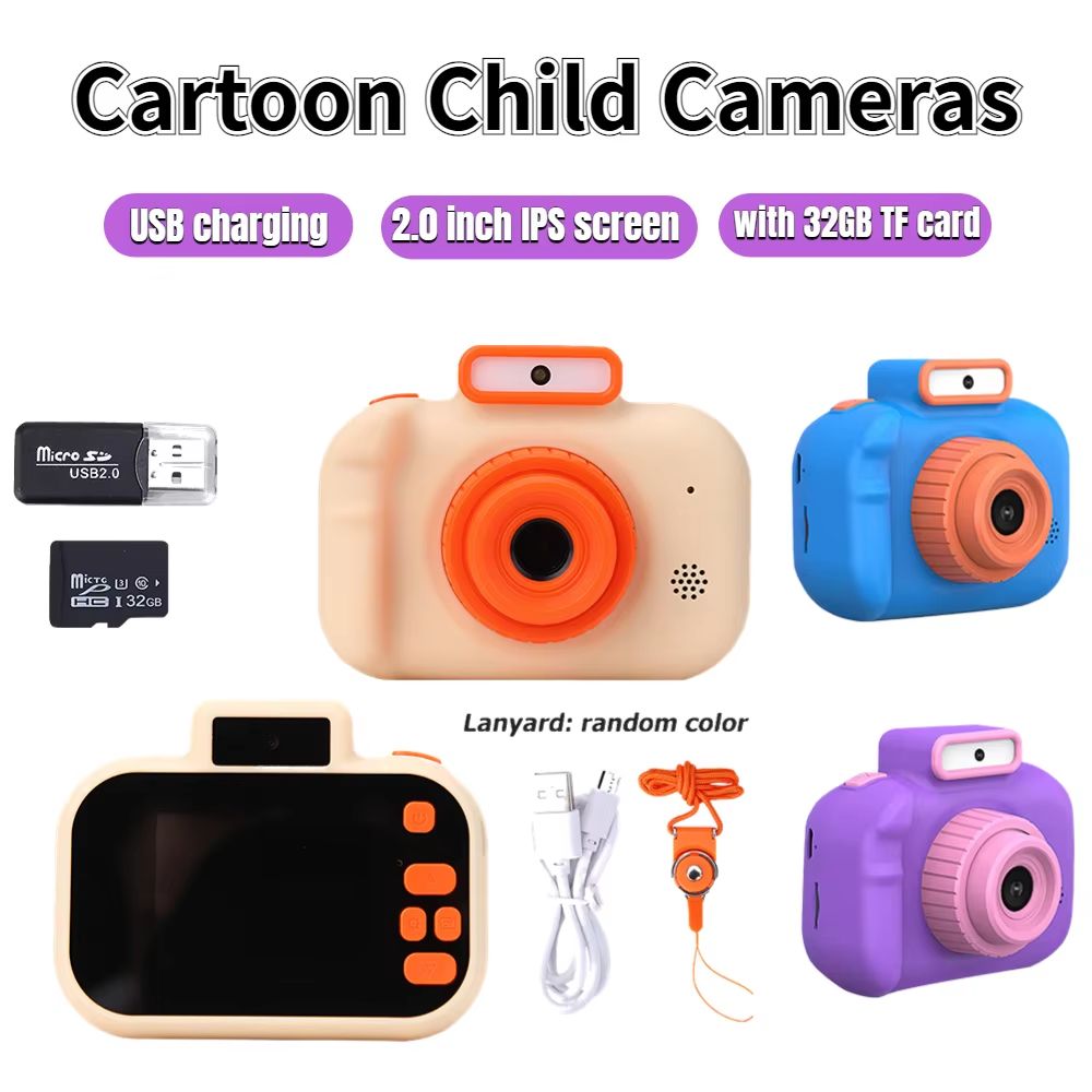 Children Camera 4000W Pixels 1080P HD Screen Dual Cameras Kids Electric Toys For Baby Camara Foto Infantil Children&#39;s Gifts