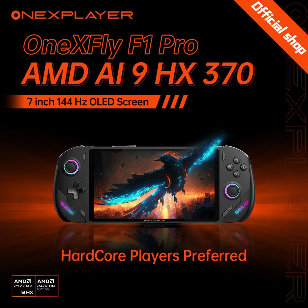 OneXPlayer OneXFly F1 Pro AMD 8840U AI 9 365 HX 370 OLED 144Hz 7&quot; Screen PC Game Console Handheld 3A Steam Play Laptop Windows11