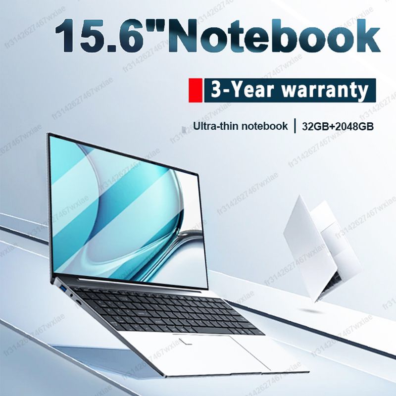 15.6&quot;Laptop Intel Celeron N5095 notebook gamer 32GB RAM 2TB SSD Office Study PC Computer Windows 11 1920*1080 Resolution laptop