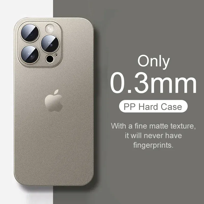 0.3mm Ultra Thin Clear Matte PP Hard Ultra Slim Case For Iphone 16 15 14 13 12  11 Pro Max 15 14 16 Plus Shell Silm Back Case