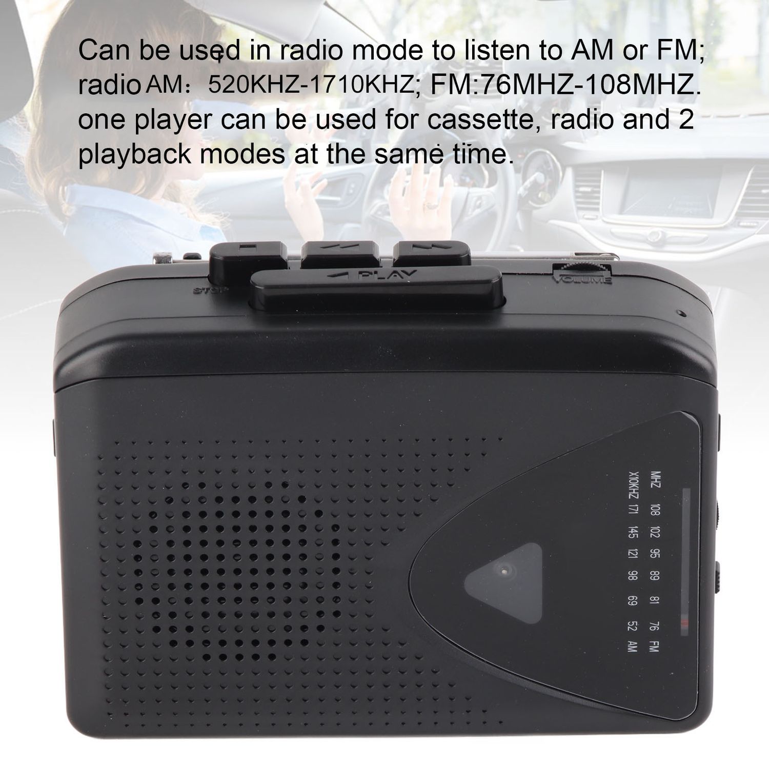 Cassette Player Portable Cassette Player   Multifunction Supports AM FM Radio Stereo Compact Tape Player Tape Player