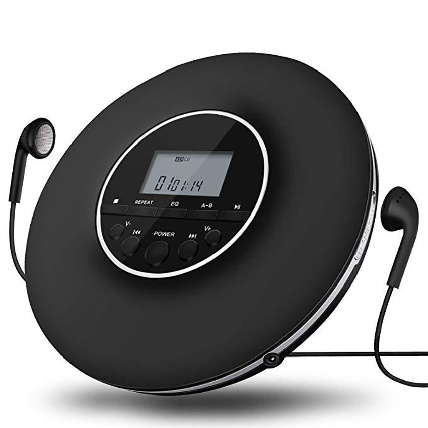 Portable CD Player, for Adults Students Kids Personal Compact Disc CD Player, Music Reproductor with Headphones Jack