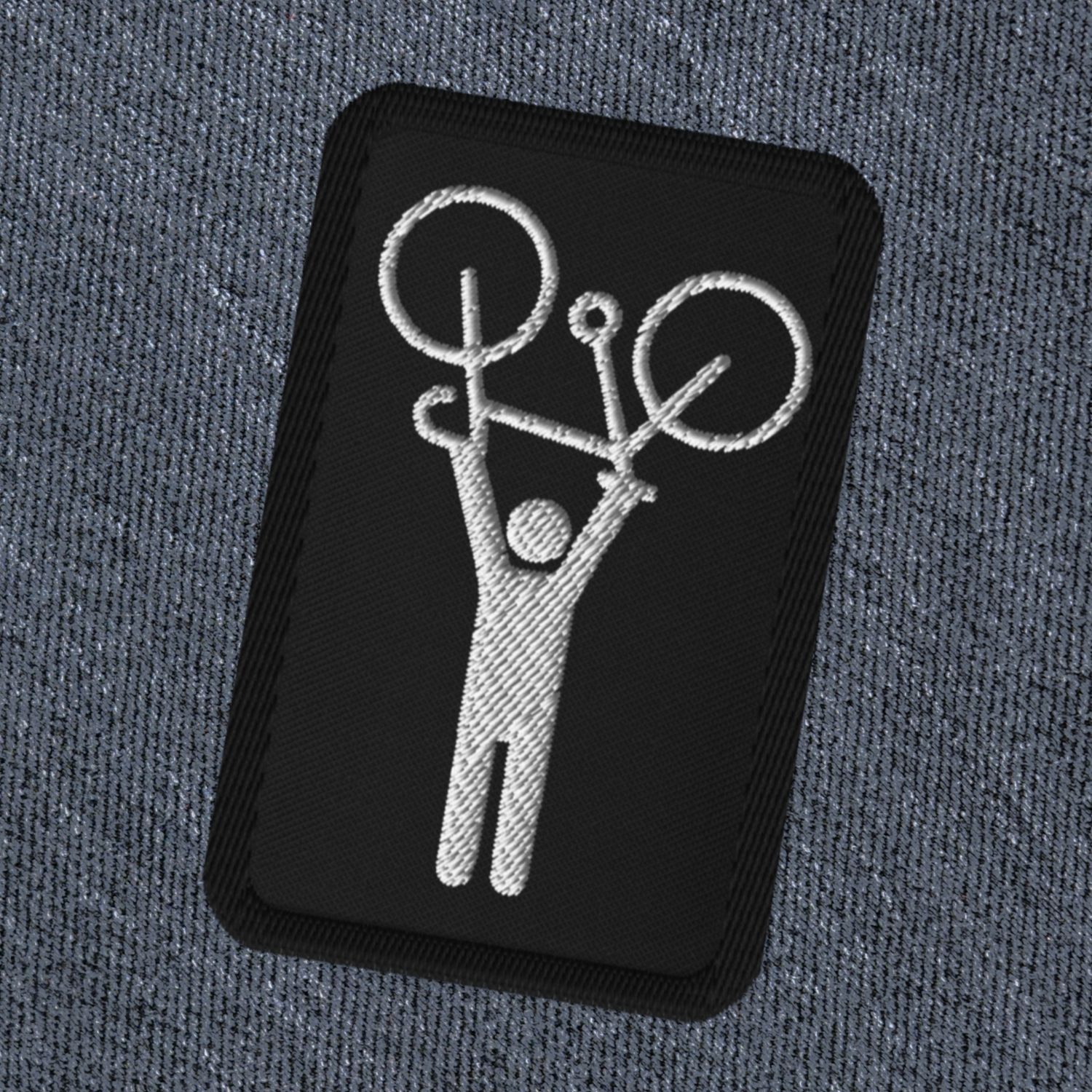 Embroidered patches cubes, Color: Black