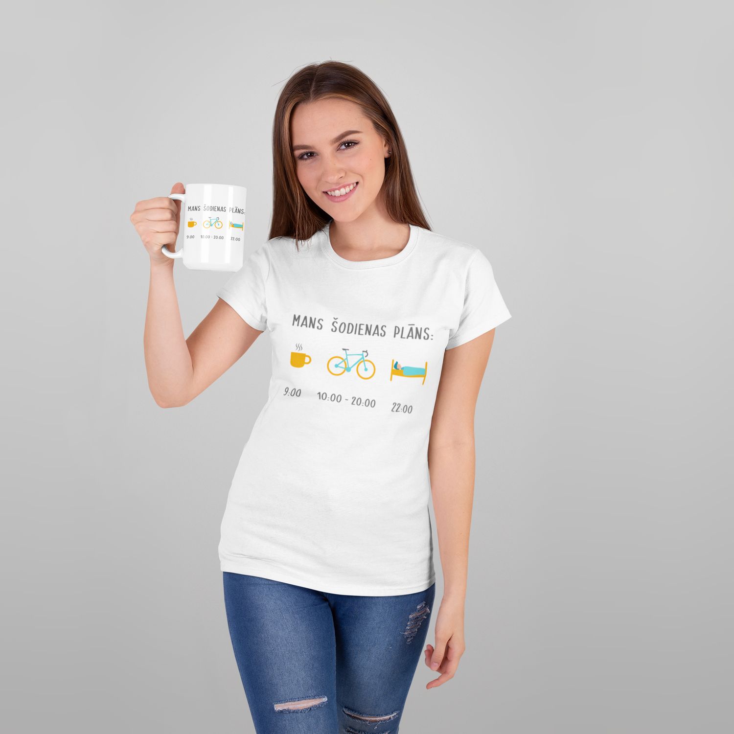 Women&#39;s T-shirt, &quot;Plan&quot; LV (5 colors), Color: White