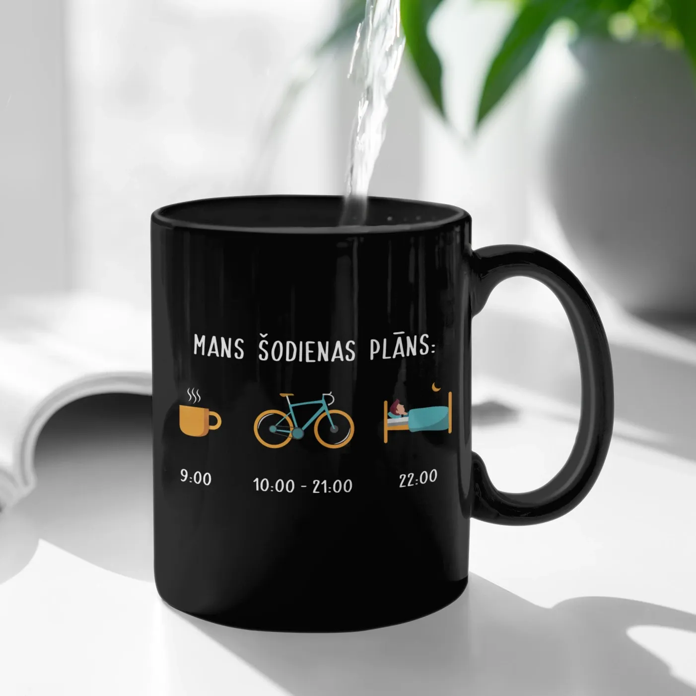 Black mug with a Plan (LV)