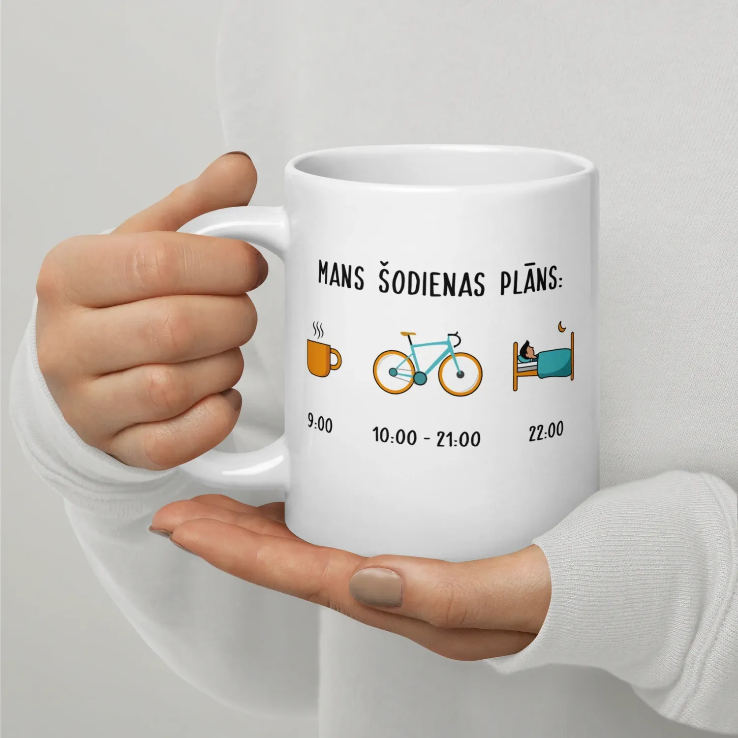 White mug with a Plan (LV)