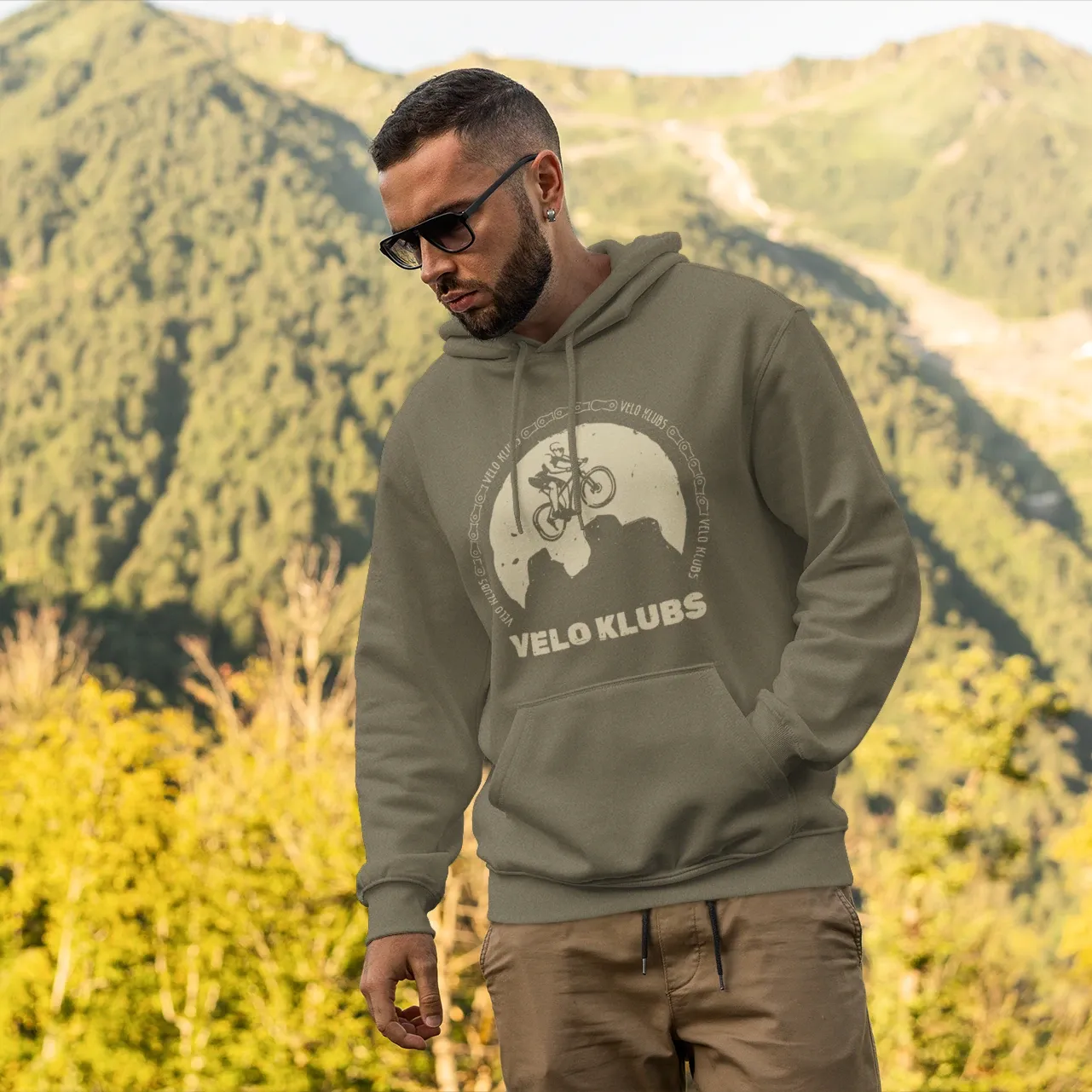 Men&#39;s hoodie, &quot;VELO CLUB&quot; LV (4 colors)