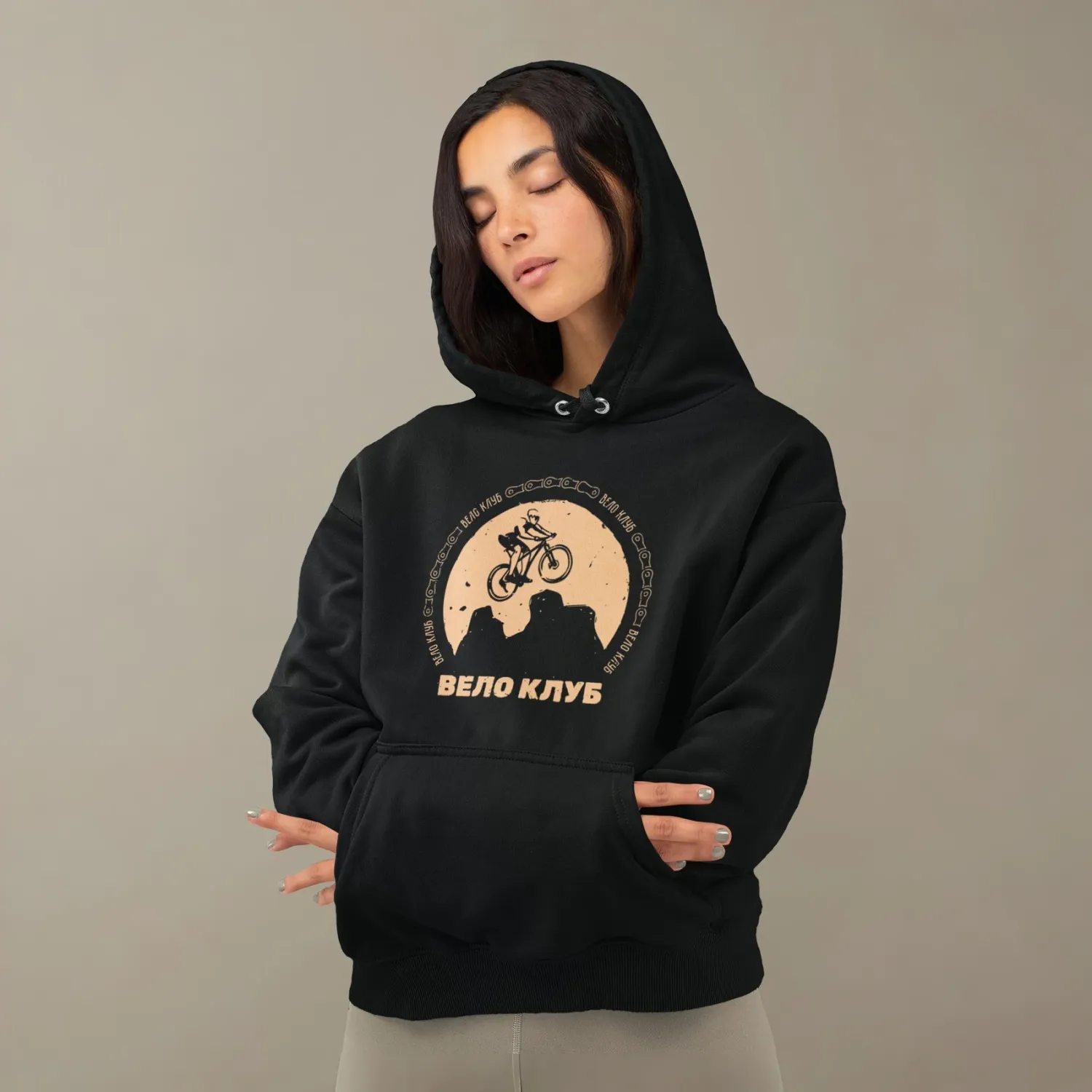 Women&#39;s hoodie, &quot;VELO CLUB&quot; RU (4 colors)