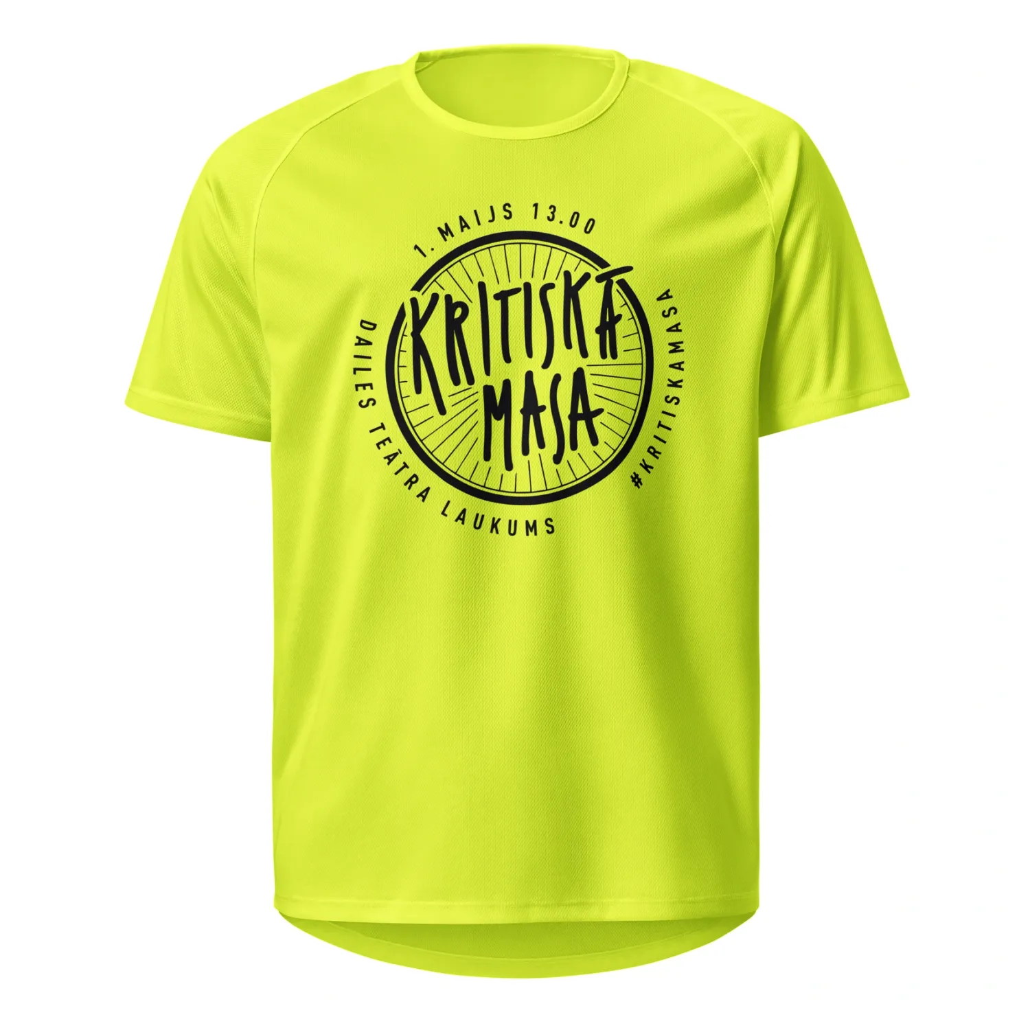 Cycling T-shirt, unisex, &quot;Critical mass&quot; LV (4 colors) 100% Polyester