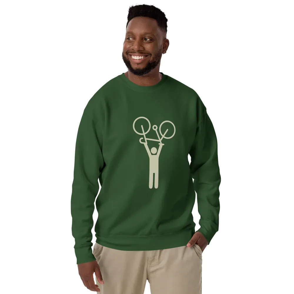 Hands-up cyclist sweatshirt