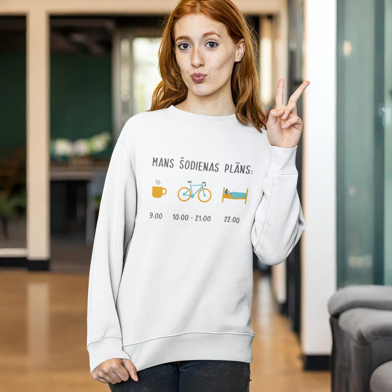 Sweatshirt &quot;Plan for today&quot;.