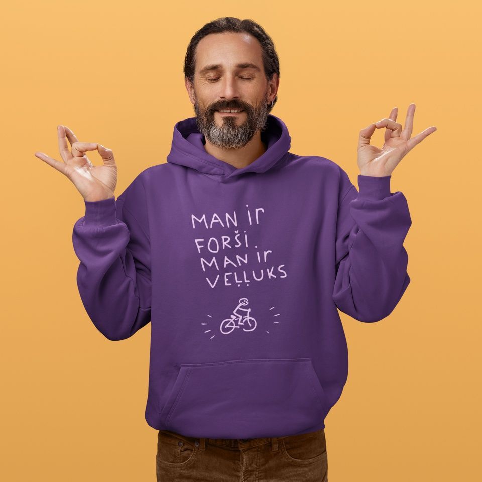 Hoodie &quot;I have a bicycle&quot;.