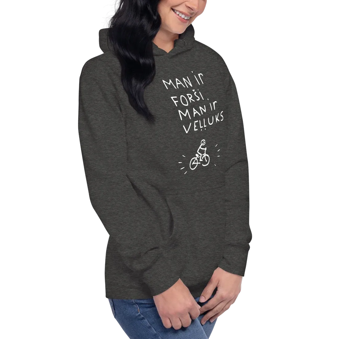 Hoodie &quot;I have a bicycle&quot;.