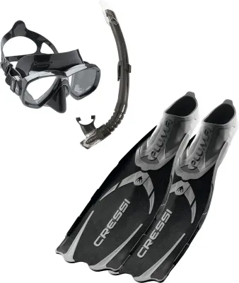 ​Cressi Pluma Snorkel Set – Vinnen, Snorkel en Masker