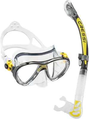 Cressi Big Eyes Evolution + Alpha Ultra Dry Snorkeling Combo – Optische Lenzen Optie
