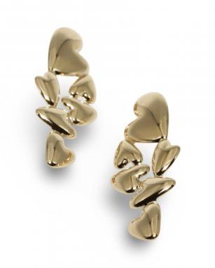 Gouden hart oorbellen stainless steel