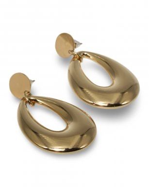 Grote gouden drop oorbellen stainless steel