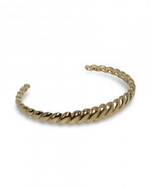 Gouden bangle armband stainless steel, hypoallergeen en kleurvast