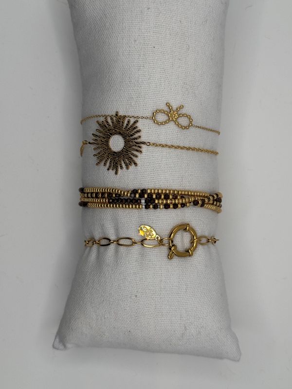 Armband | Sun | Goud | Stainless Steel Armband | Sun | Goud | Stainless Steel