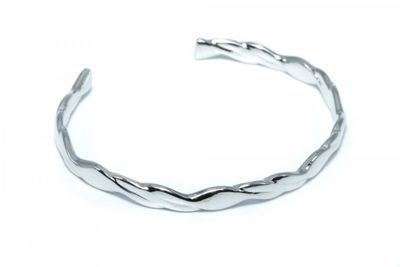 Zilveren bangle armband stainless steel, waterproof en anti allergie