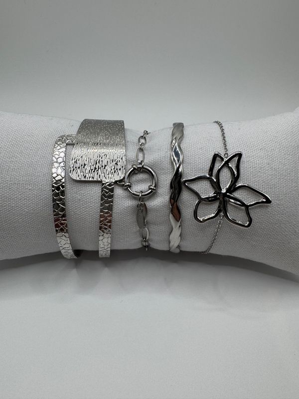 Armband | Twist | Zilver | Stainless Steel Armband | Twist | Zilver | Stainless Steel