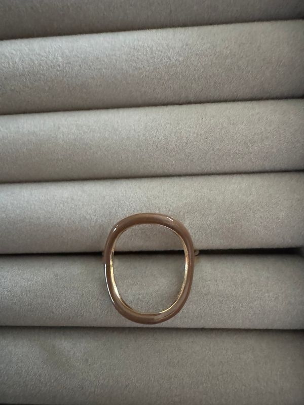 Fijn gouden one size open ring stainless steel, waterproof