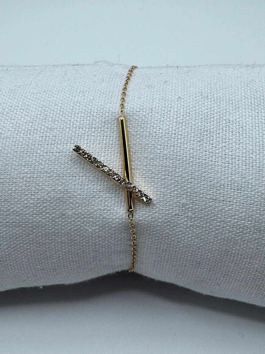 Fijn armbandje met strass, stainless steel, waterproof en anti -allergeen